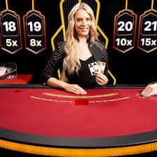 Tampilan tabel blackjack Playtech di aplikasi selot mobile